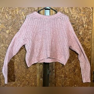 American eagle large pink sweater